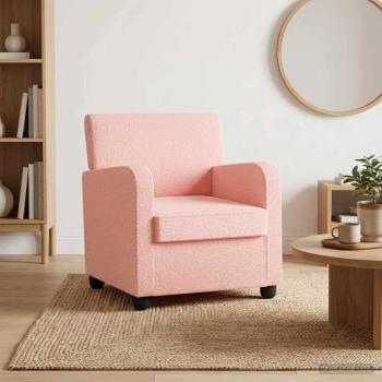 ARDEBO.de - Sessel Rosa Lammfell-Imitat