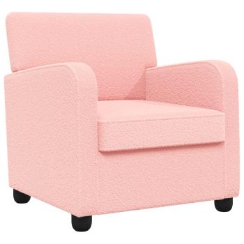 Sessel Rosa Lammfell-Imitat