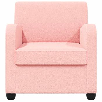 Sessel Rosa Lammfell-Imitat