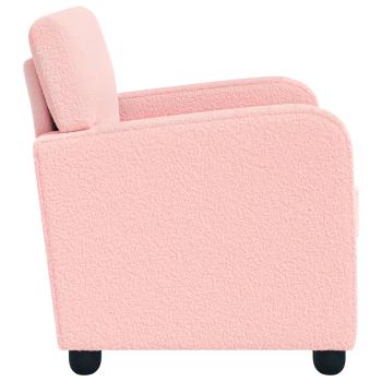 Sessel Rosa Lammfell-Imitat