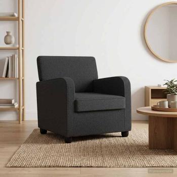 ARDEBO.de - Sessel Dunkelgrau Lammfell-Imitat