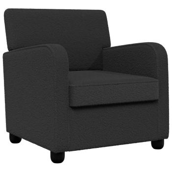 Sessel Dunkelgrau Lammfell-Imitat