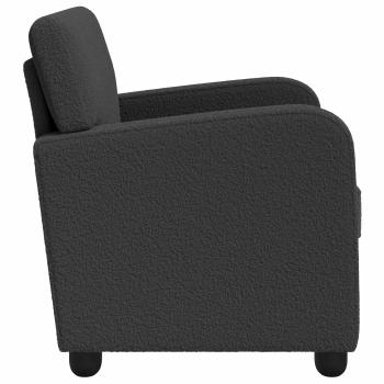 Sessel Dunkelgrau Lammfell-Imitat