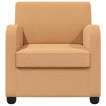 Sessel Beige Lammfell-Imitat