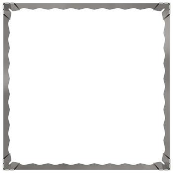 Raseneinfassung 4 stk. 60 x 60 x 20 cm Stahl Silber