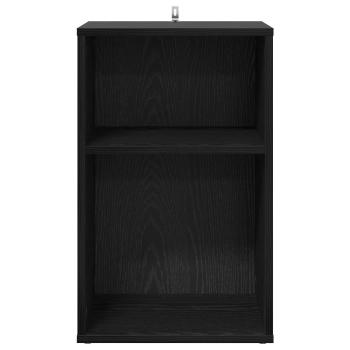 Schallplattenschrank Schwarz Eichen-Optik 38 x 33 x 61 cm