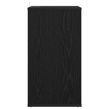 Schallplattenschrank Schwarz Eichen-Optik 38 x 33 x 61 cm