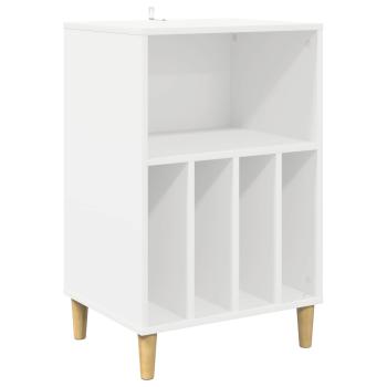 Plattenspielerst?nder Wei? 47 x 39,5 x 74,5 cm Holzwerkstoff