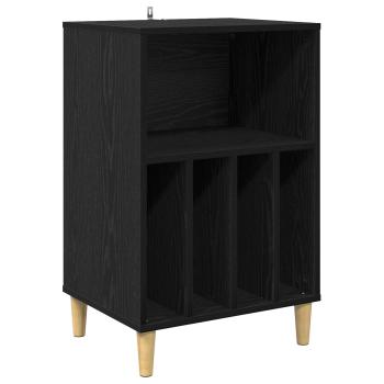 Plattenspielerst?nder Schwarz Eichen-Optik 47 x 39,5 x 74,5 cm