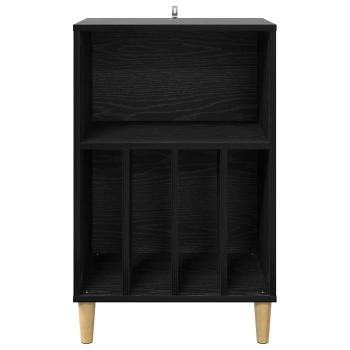 Plattenspielerst?nder Schwarz Eichen-Optik 47 x 39,5 x 74,5 cm