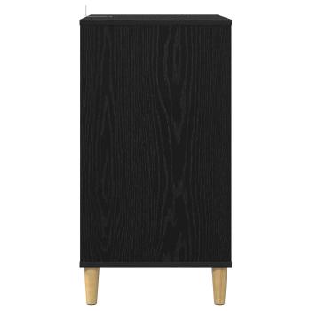 Plattenspielerst?nder Schwarz Eichen-Optik 47 x 39,5 x 74,5 cm