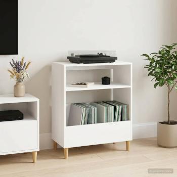 ARDEBO.de - Plattenspieler Stand Wei? 71 x 39,5 x 83 cm Holzwerkstoff