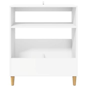 Plattenspieler Stand Wei? 71 x 39,5 x 83 cm Holzwerkstoff