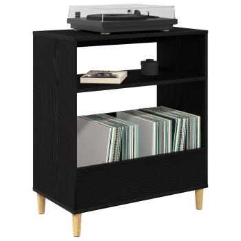 Plattenspieler Stand Schwarz Eichen-Optik 71 x 39,5 x 83 cm