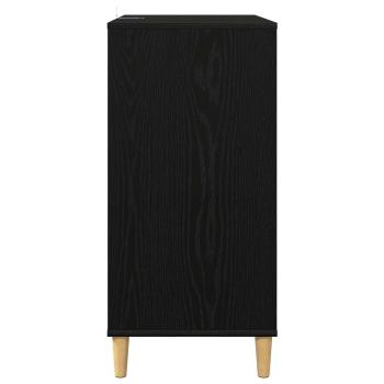 Plattenspieler Stand Schwarz Eichen-Optik 71 x 39,5 x 83 cm
