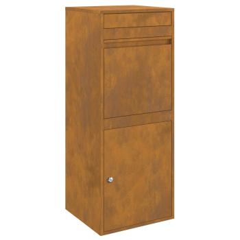 Paketdrop-Box Rostoptik 41 x 38 x 103 cm Wetterfeststahl