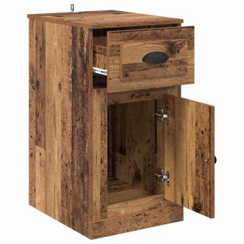 Seitenschrank 40 x 50 x 75 cm Holzwerkstoff Altholz