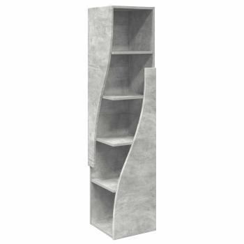 Eckschrank 32x32x140cm Holzwerkstoff Betongrau
