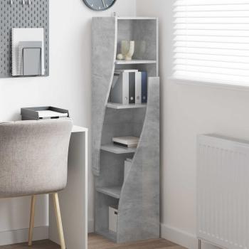 Eckschrank 32x32x140cm Holzwerkstoff Betongrau