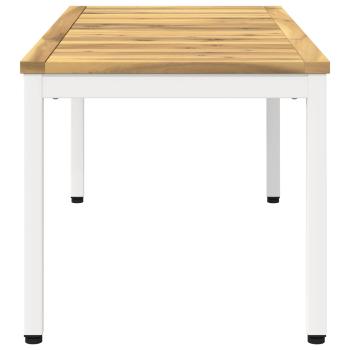Couchtisch Weiß 50 x 100,5 x 45 cm Massivholz Akazie