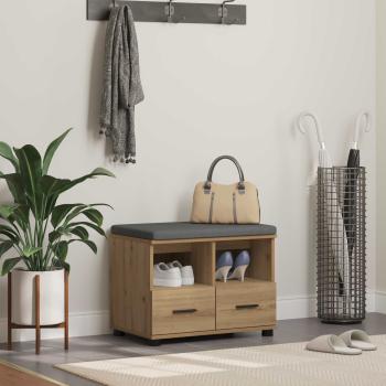 ARDEBO.de - Schuhbank mit Kissen Artisan-Eiche 60 x 38 x 46 cm