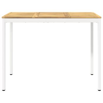 Gartenbar-Tisch Weiß 141 x 80,5 x 105 cm Massivholz Akazie