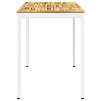 Gartenbar-Tisch Weiß 141 x 80,5 x 105 cm Massivholz Akazie