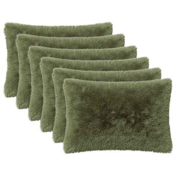 Kissen 6 stk. HEERLEN Grün 30 x 50 cm PV Fleece