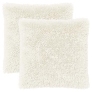 Kissen mit Kissen HEERLEN 2 Stk. Weiß PV Fleece