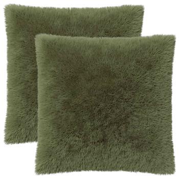 Kissen 2 stk. HEERLEN Grün 55 x 55 cm PV Fleece