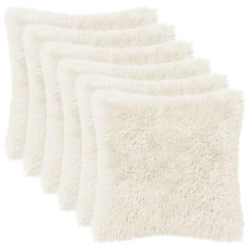 Kissen mit Kissen HEERLEN 6 Stk. Weiß PV Fleece