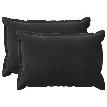 Kissen mit Kissen HOUTEN 2 Stk. Schwarz Samt