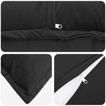 Kissen mit Kissen HOUTEN 2 Stk. Schwarz Samt