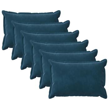 Kissen mit Kissen HOUTEN 6 Stk. Blau Samt