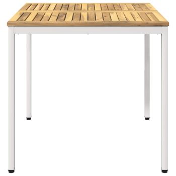 Gartentisch Weiß 80 x 80,5 x 75 cm Massivholz Akazie