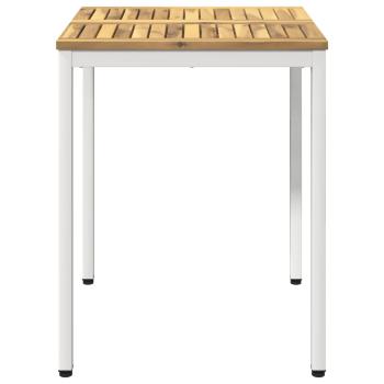 Gartentisch Weiß 60 x 60,5 x 75 cm Massivholz Akazie
