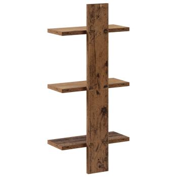 Wandregal Altholz 30 x 13.5 x 64.5 cm Holzwerkstoff