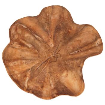 Obstschale JEPARA Teakbraun Ø 40 cm Massivholz Teak