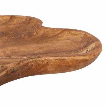 Obstschale JEPARA Teakbraun Ø 40 cm Massivholz Teak
