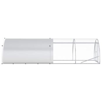 Hühnerstall Silber 400 x 150 x 100 cm Verzinkter Stahl