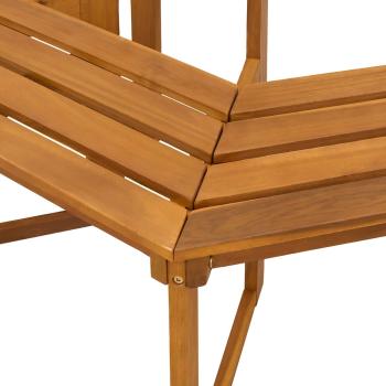 Baumbank 160 x 70 x 86 cm Massivholz Akazie Natur