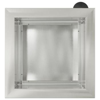 Garten-Pflanzkübel mit LED Silber 30 x 30 x 30 cm Edelstahl