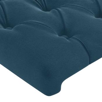 Kopfteil mit Ohren Dunkelblau 183x16x118/128 cm Samt