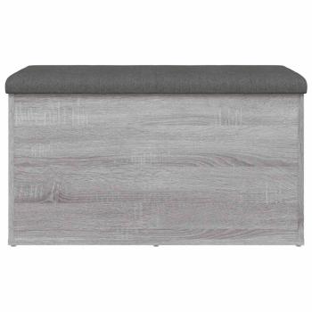 Sitzbank mit Stauraum Grau Sonoma 82x42x45 cm Holzwerkstoff
