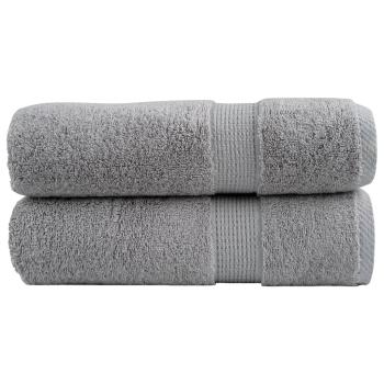 Premium Badetücher SOLUND 2 Stk. Grau 100x150 cm 600 g/m²