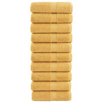 Premium Gästetücher SOLUND 10 Stk. Gold 30x50 cm 600 g/m²