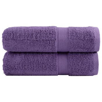 Premium-Handtücher SOLUND 2 Stk. Lila 50x100 cm 600 g/m²