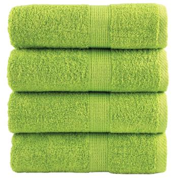 Premium-Gästetücher SOLUND 4 Stk. Apfelgrün 30x50 cm 600 g/m²