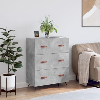 ARDEBO.de - Kommode Betongrau 69,5x34x90 cm Holzwerkstoff