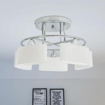 ARDEBO.de - Deckenleuchte Ellipsoid-Glaslampenschirme 5 E14-Lampen 200 W